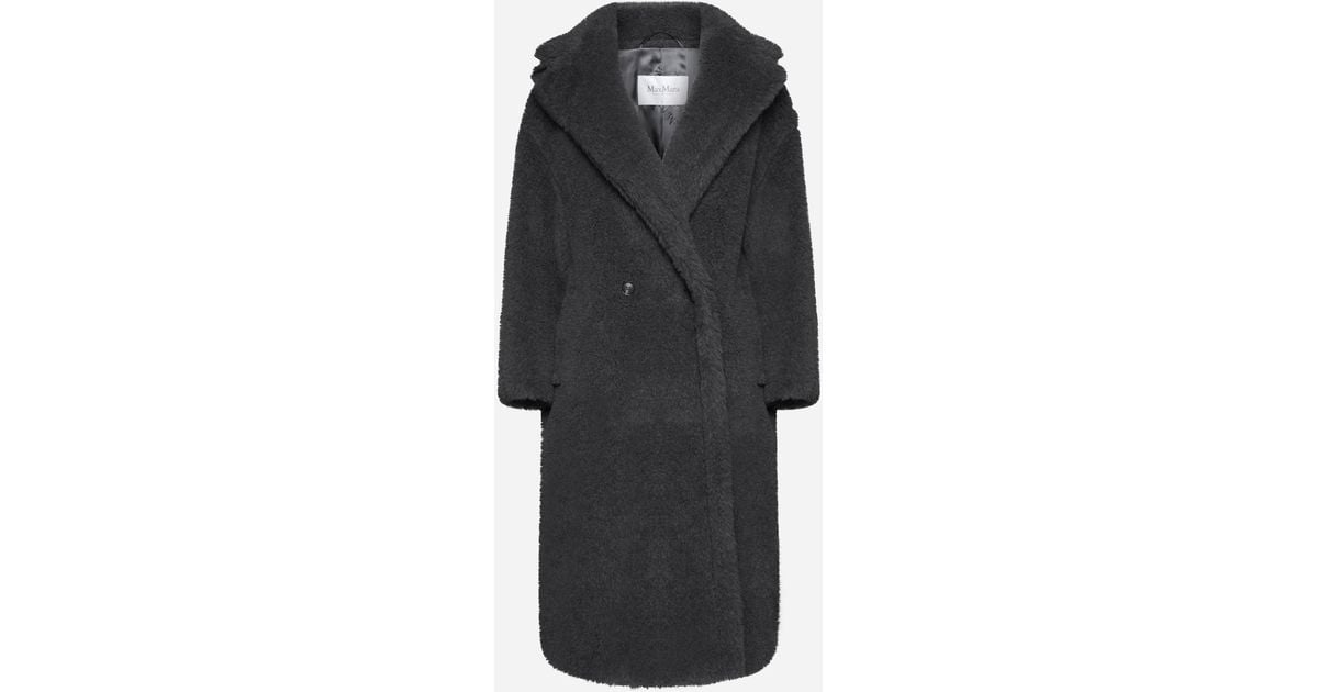 Max Mara Teddy Bear Icon Alpacablend Coat in Black Lyst