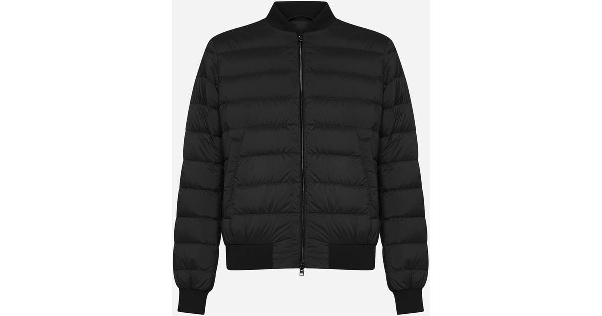 Herno Synthetic L'aviatore Quilted Nylon Down Jacket in Black for Men