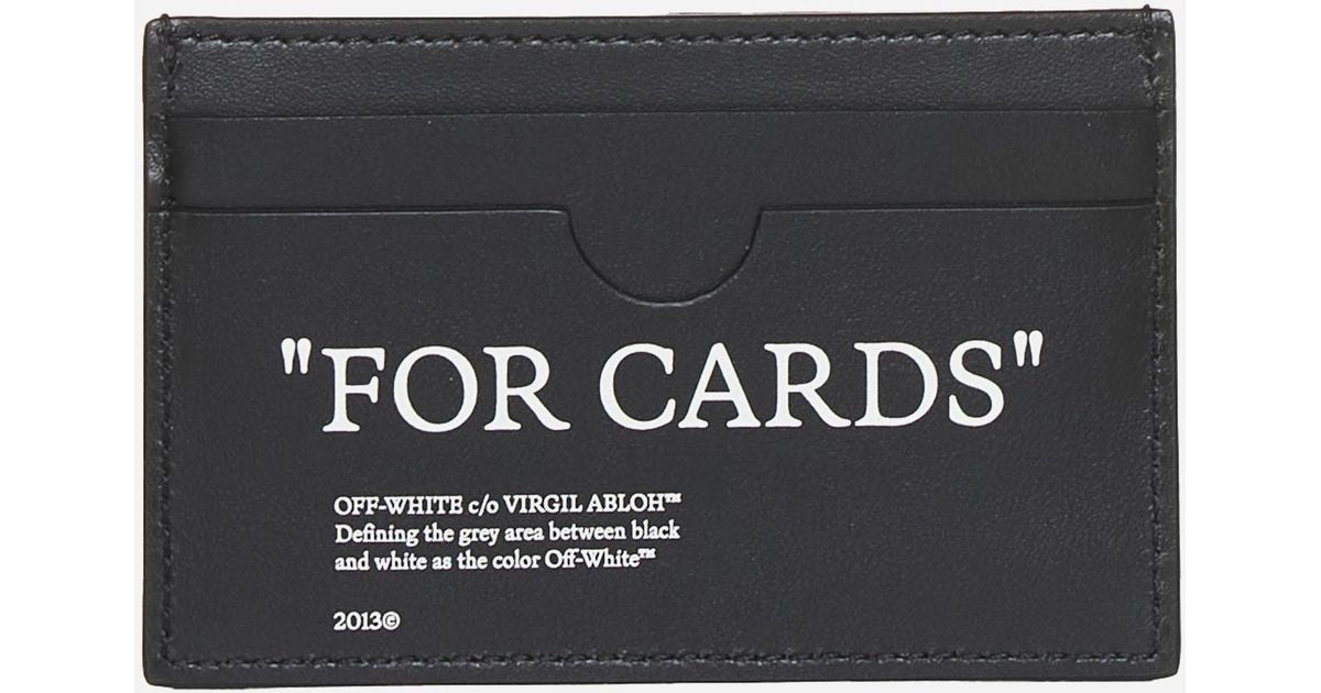 Portacarte For Cards in pelle da Uomo di Off-White c/o Virgil Abloh in Nero  | Lyst