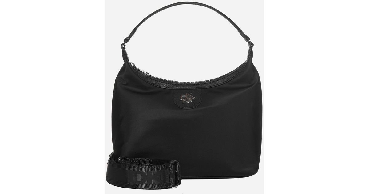 DKNY Synthetic Carol Medium Pochette Nylon Bag in Black Lyst