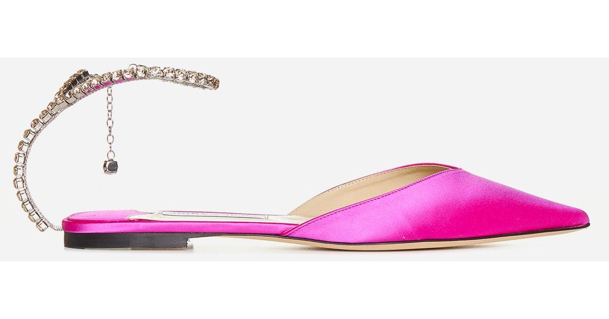Jimmy Choo Flat Shoes in Pink | Lyst