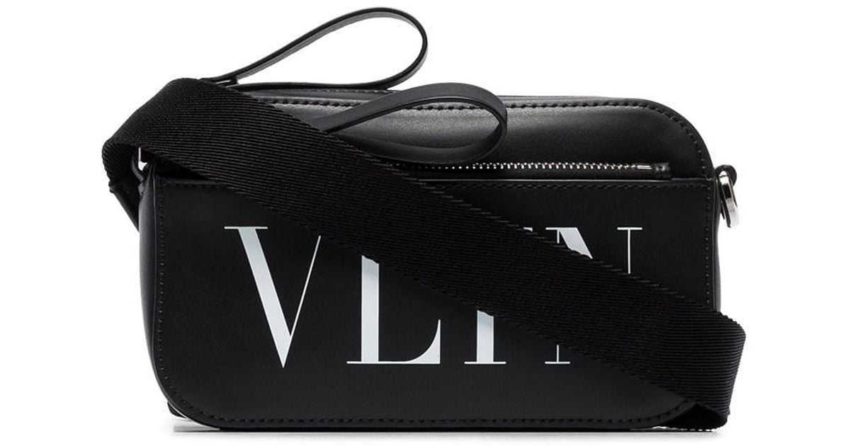 Valentino Garavani Vltn Leather Crossbody Bag in Black for Men 