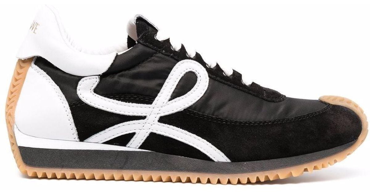 Loewe Suede Flow Runner Sneakers in Black - Lyst