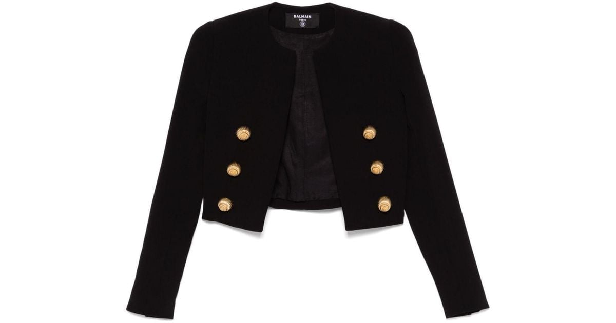 ジャケット BALMAIN 'Chiocciola' button short jacket Black Balmain 'chiocciola' Button Short Jacket | italist