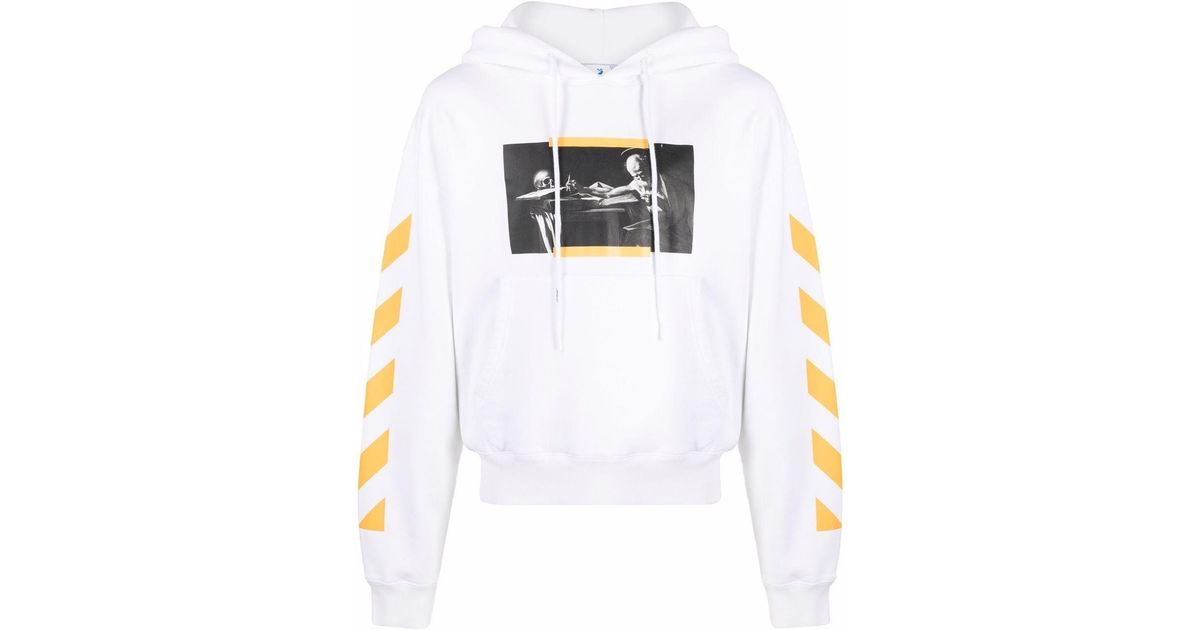 Off-White c/o Virgil Abloh Cotton Preload Off- caravaggio Over Hoodie in  White for Men - Save 43% | Lyst Canada