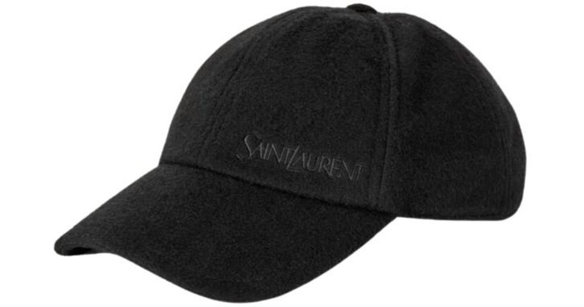 Saint Laurent Vintage Cashmere Baseball Cap in Black for Men  display picture 1
