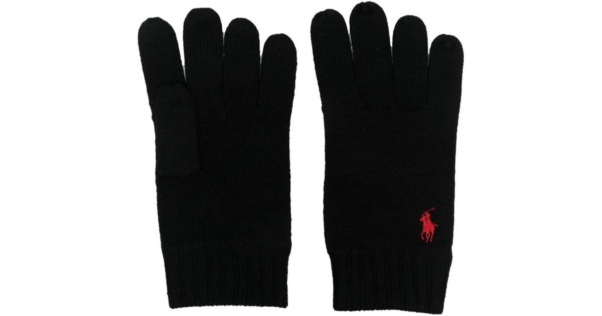 Ralph Lauren Black Wool Men's Glove