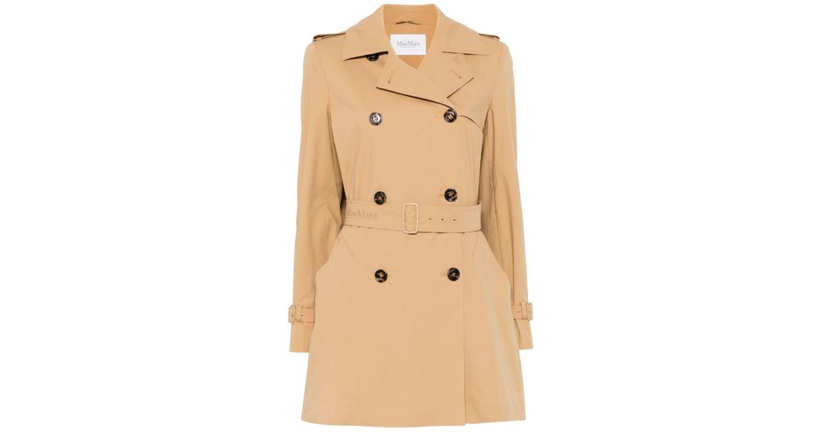 トレンチコート Max Mara SS25 'Landa' raincoat (2511021012600 010) Max Mara/マックスマーラ｜防滴 ギャバジン トレンチ コート
