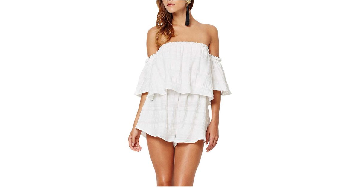 bec and bridge white playsuit