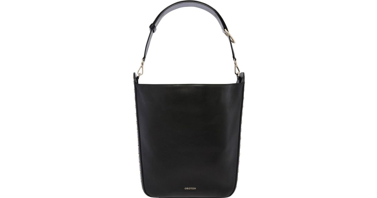 Oroton Empire Hobo In Black Lyst