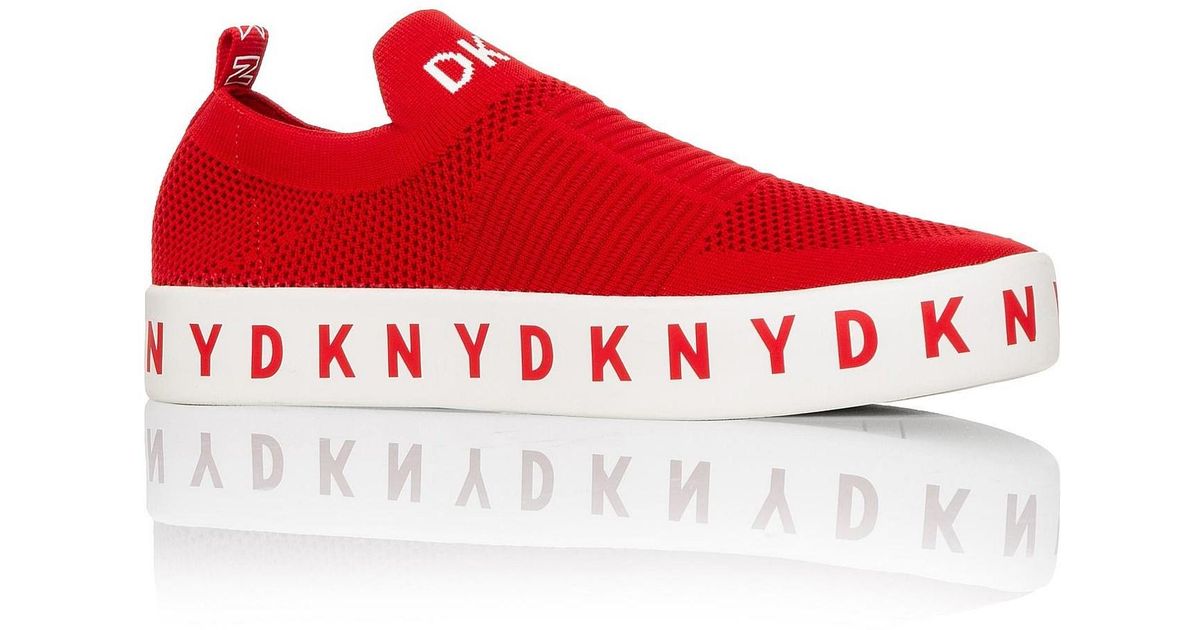 red dkny trainers