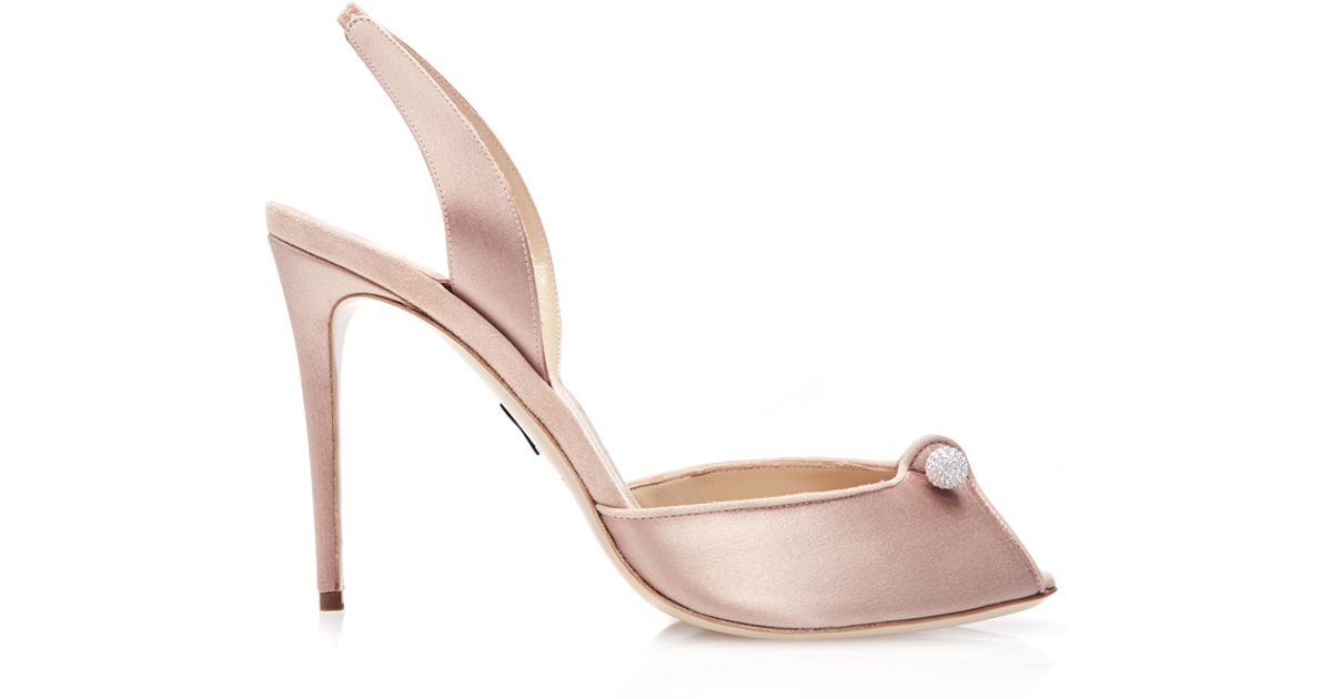 pink silk heels
