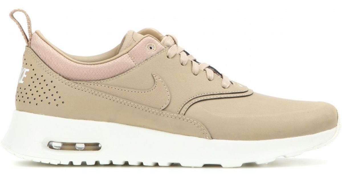 Nike Air Max Thea Premium Leather Sneakers in Natural - Lyst
