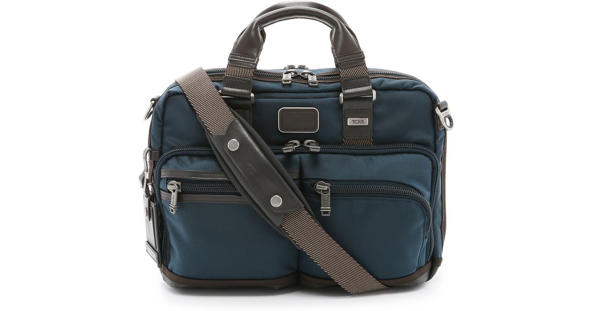 Tumi Alpha Bravo Andersen Slim Commuter Briefcase in Blue for Men (Navy