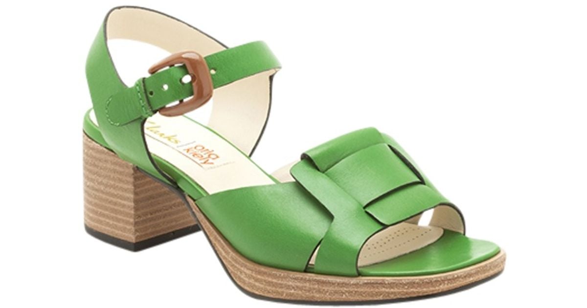 clarks green heels