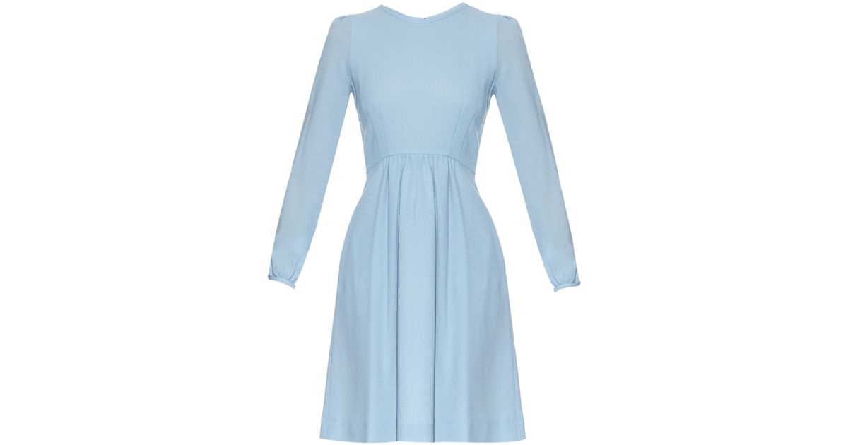 light blue wool dress