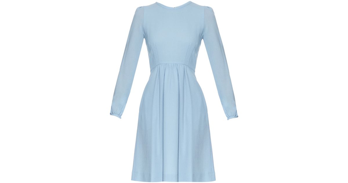 light blue crepe dress