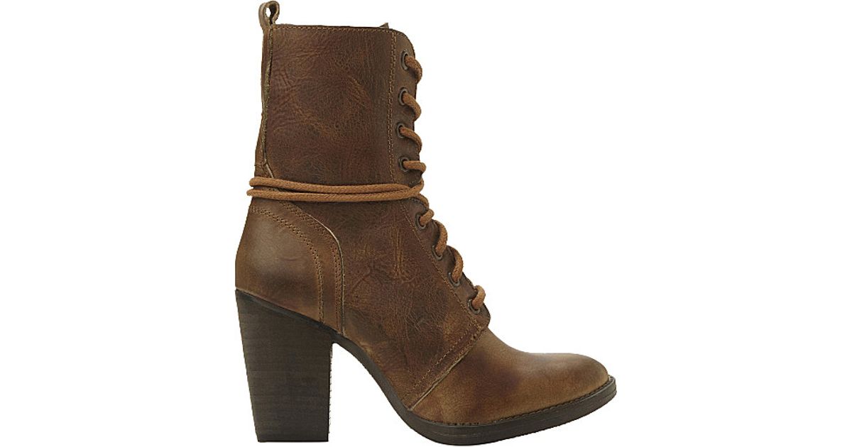 steve madden leather lace up boots