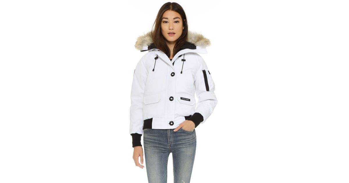 Canada Goose Chilliwack Bomber Jacket in White | Lyst