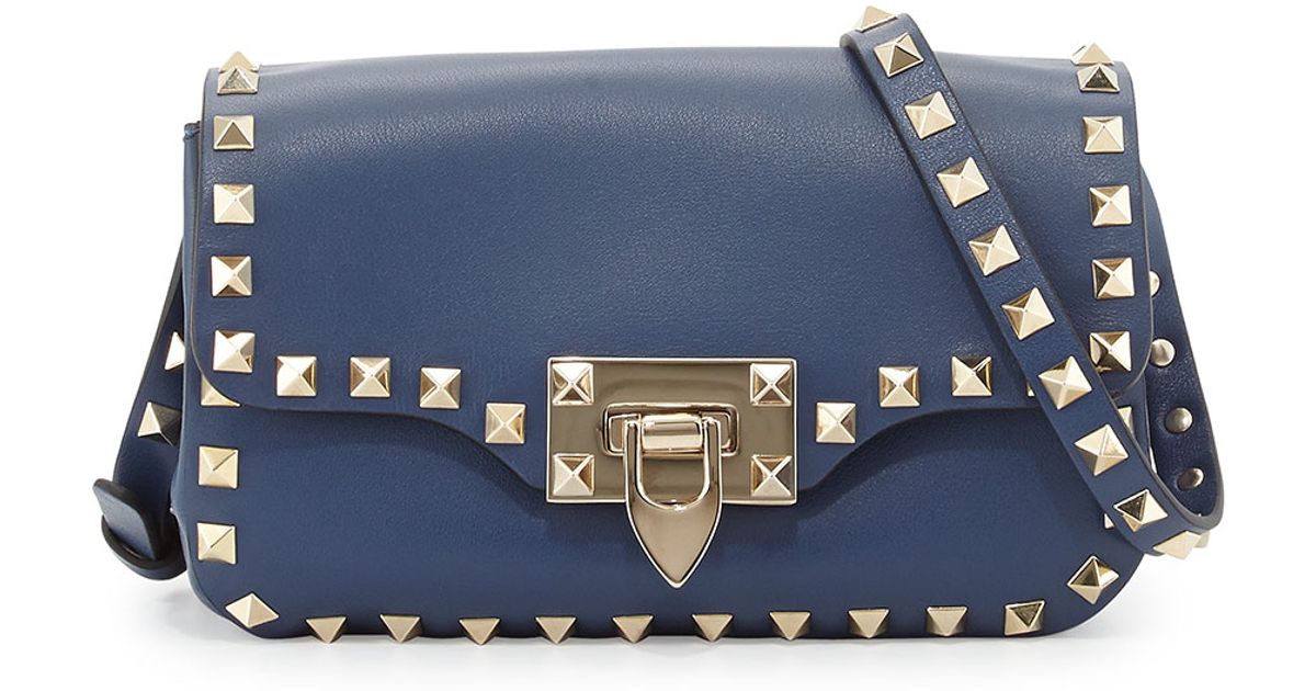 valentino blue studded bag