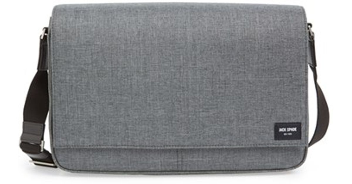Jack Spade Gray Tech Oxford Water Resistant Messenger Bag For Men