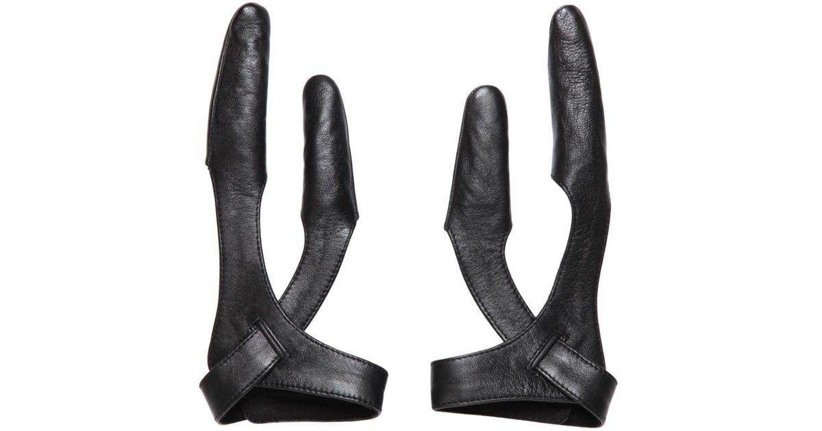 leather finger gloves