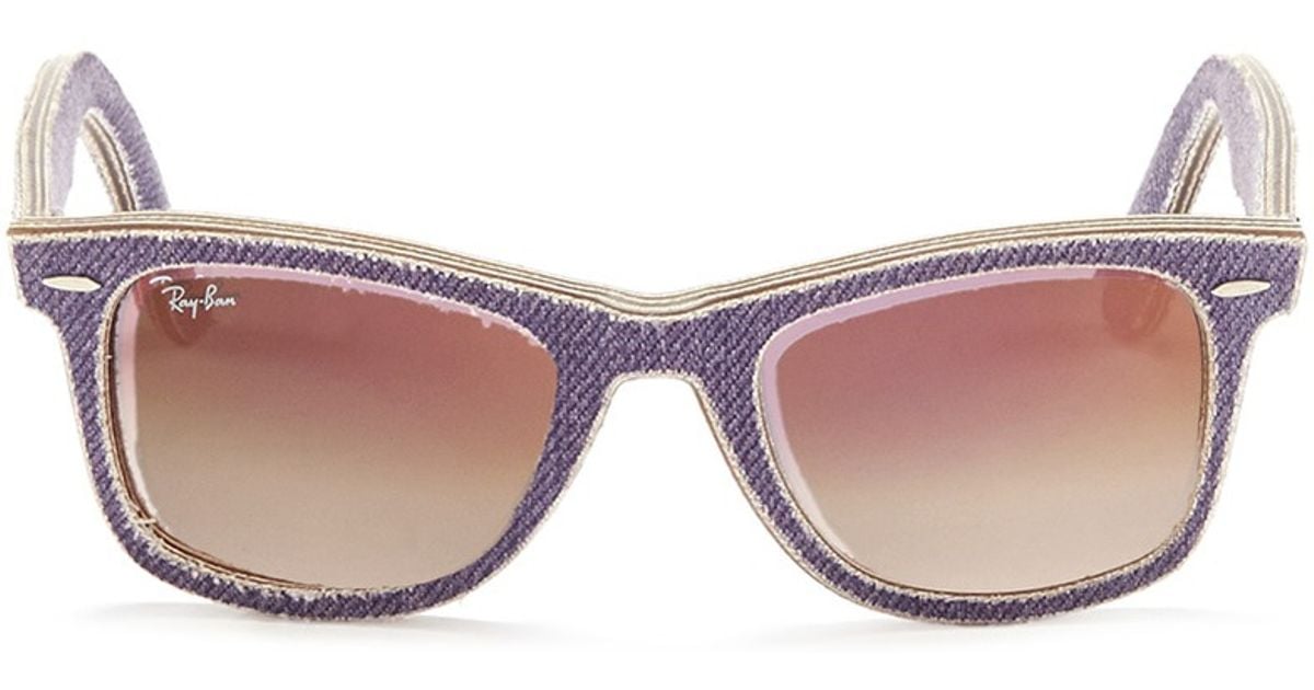 Ray Ban original Wayfarer Denim Sunglasses in Purple Lyst