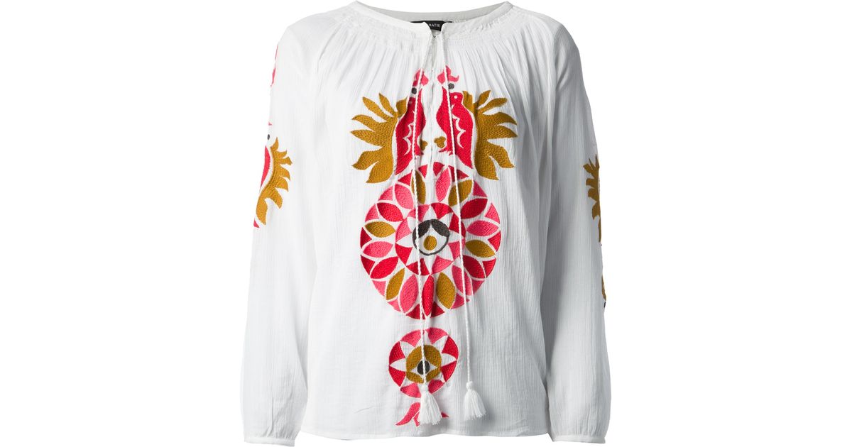 Antik Batik Antik Batik Orea Embroidered Top in White Lyst