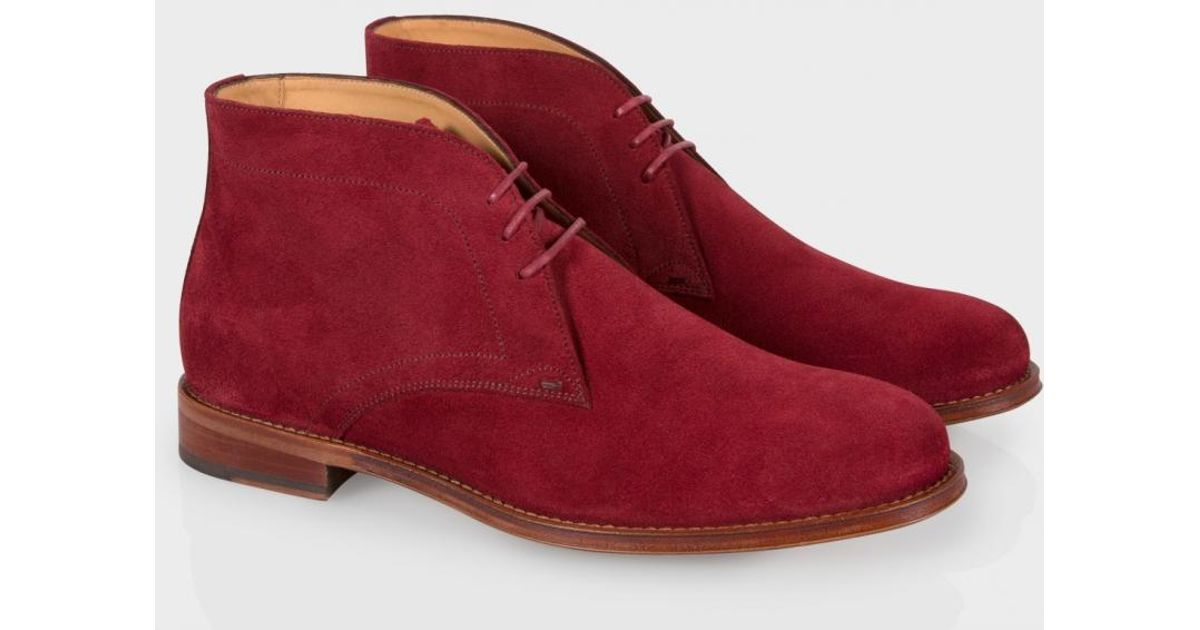 mens burgundy suede boots
