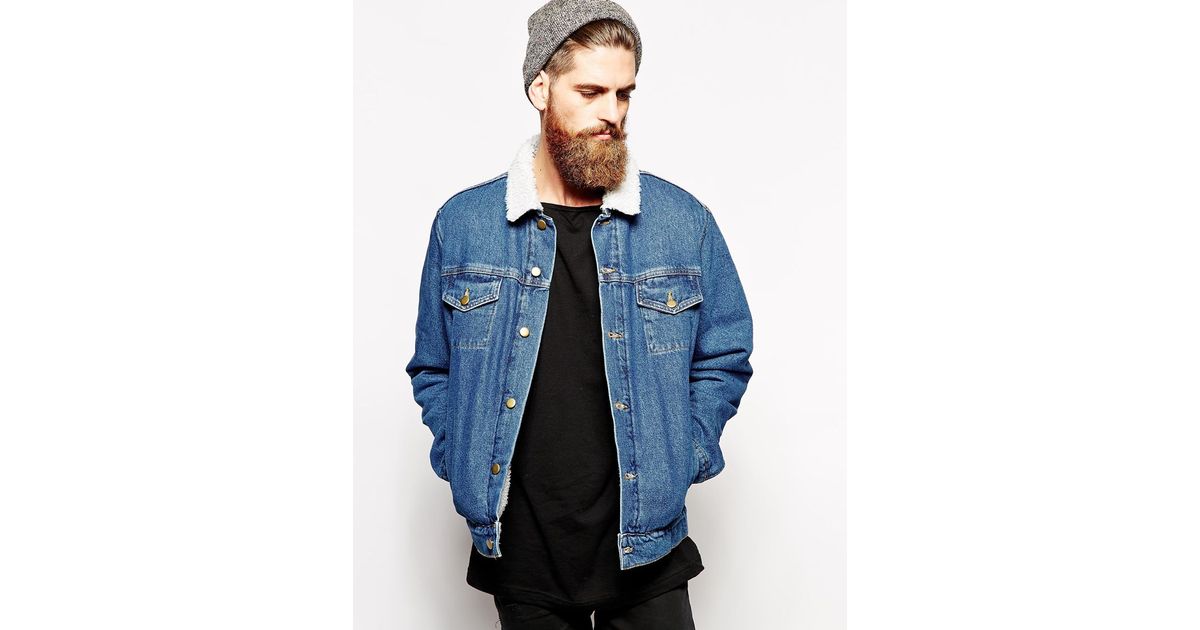 sherpa collar jean jacket