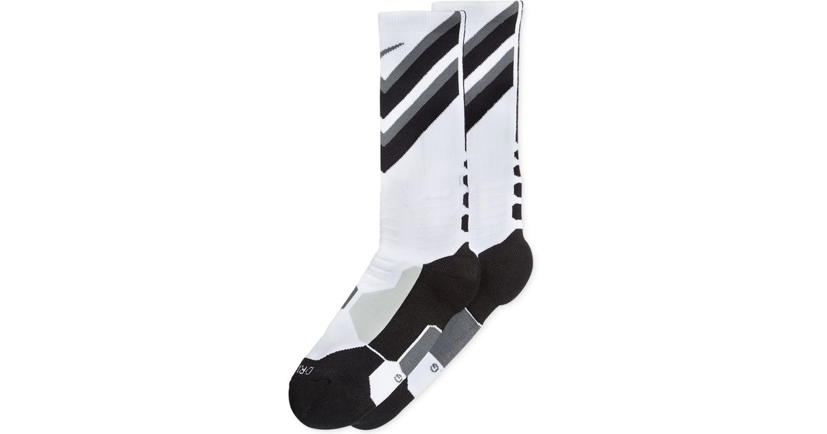 Nike Hyper Elite Chase Crew Socks in White/Black/Black/(Dark Grey) (Black)  for Men | Lyst