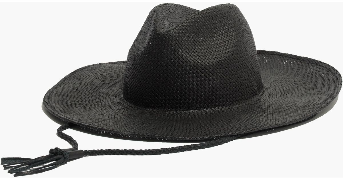 Madewell Wide-Brimmed Straw Fedora Hat 