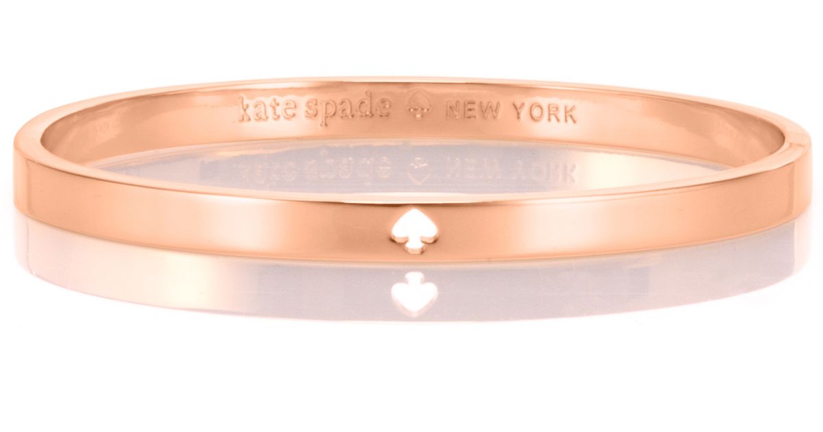 Kate Spade Hole Punch Spade Hinge Bangle in Rose Gold (Pink) Lyst