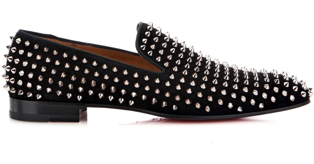 studded suede loafers