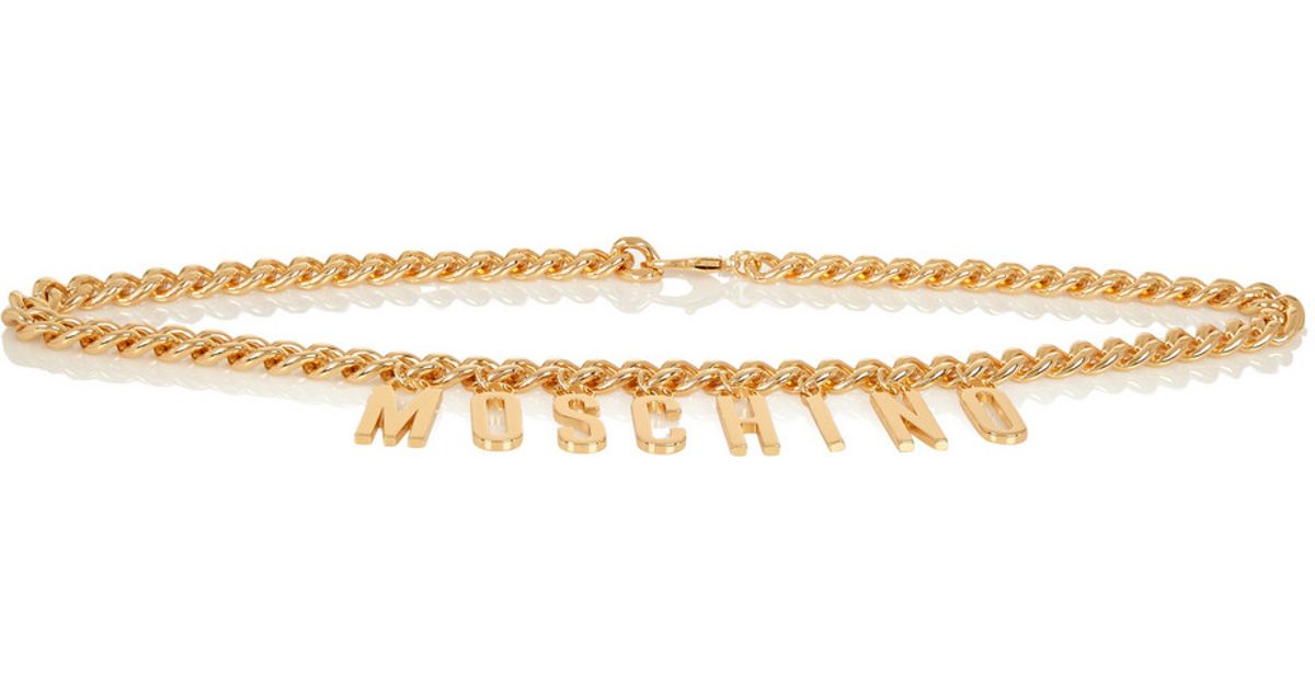 Moschino Gold-Plated Chain-Link Waist Belt in Metallic - Lyst