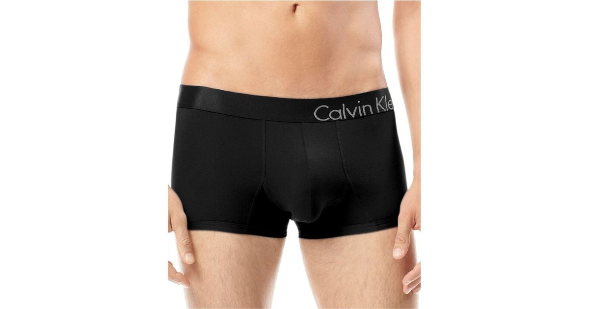 Calvin Klein Bold Micro Low Rise Trunk U8908 in Black for Men | Lyst