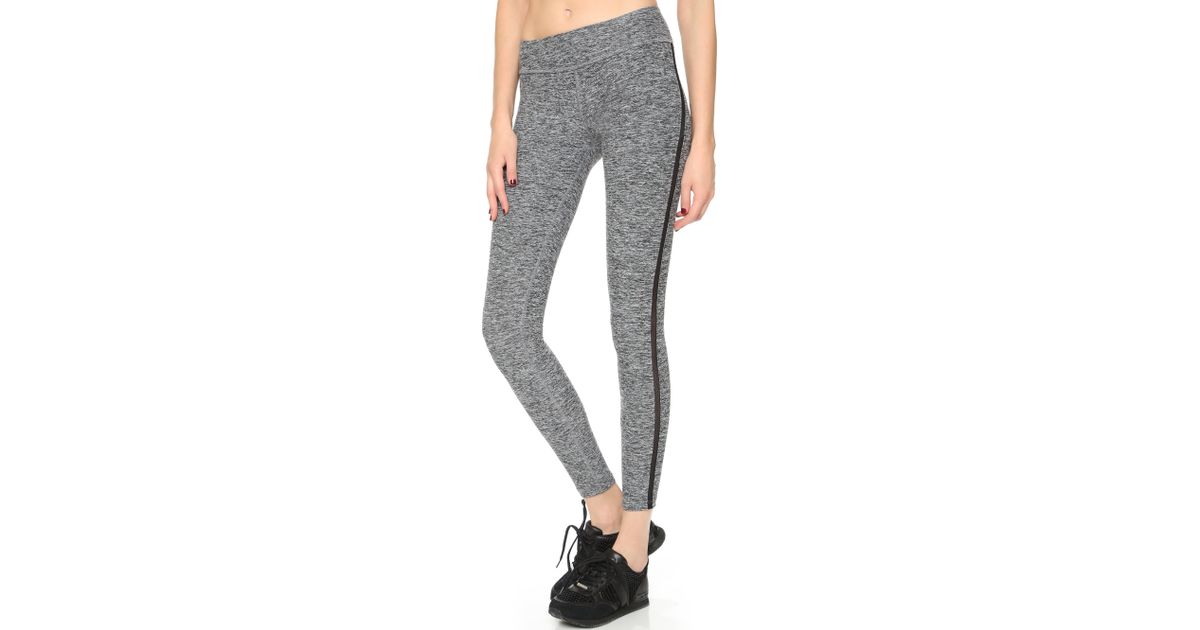 Space Dye Mesh Side Leggings in Black 