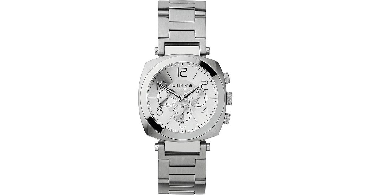 Links Of London Brompton Bracelet Strap Chronograph Watch Men S White In Metallic For Men Lyst Links Of London Brompton Bracelet Strap Chronograph Watch Men S White In Metallic For Men Lyst