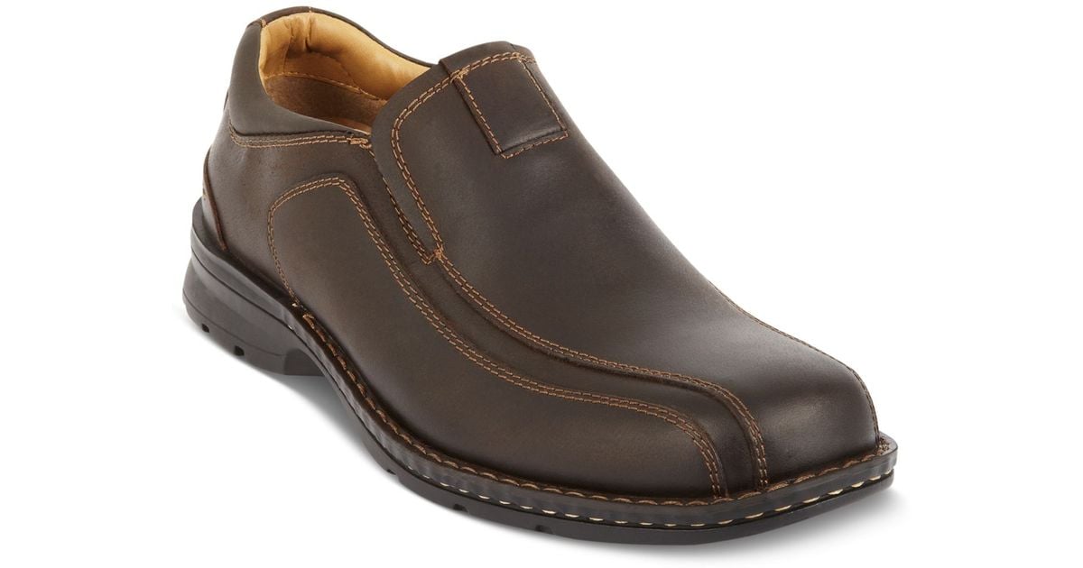 Dockers Leather Agent Bike Toe Loafers in Dark Brown (Brown) for Men - Lyst