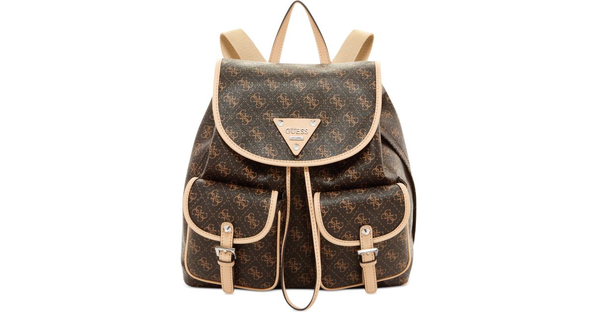 guess mini backpack brown