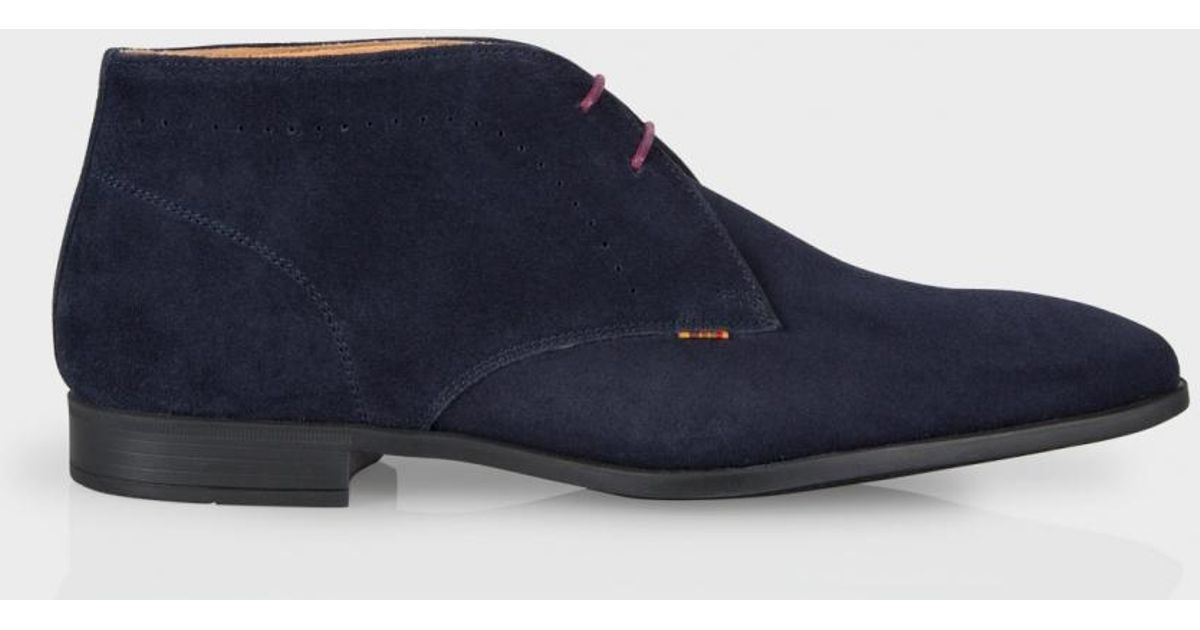 mens navy suede boots