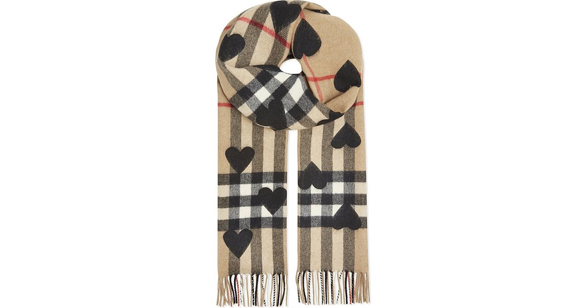 burberry scarf black hearts