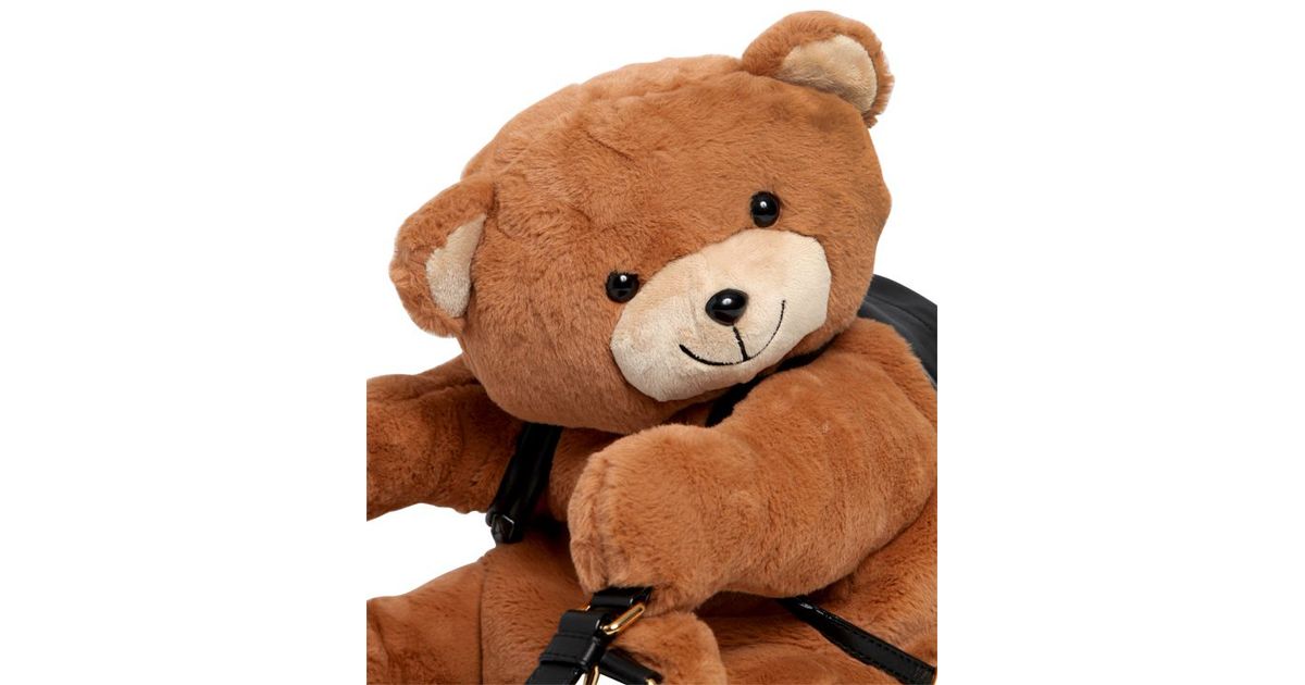 Moschino Plush Teddy Bear Cross-Body Bag in Brown