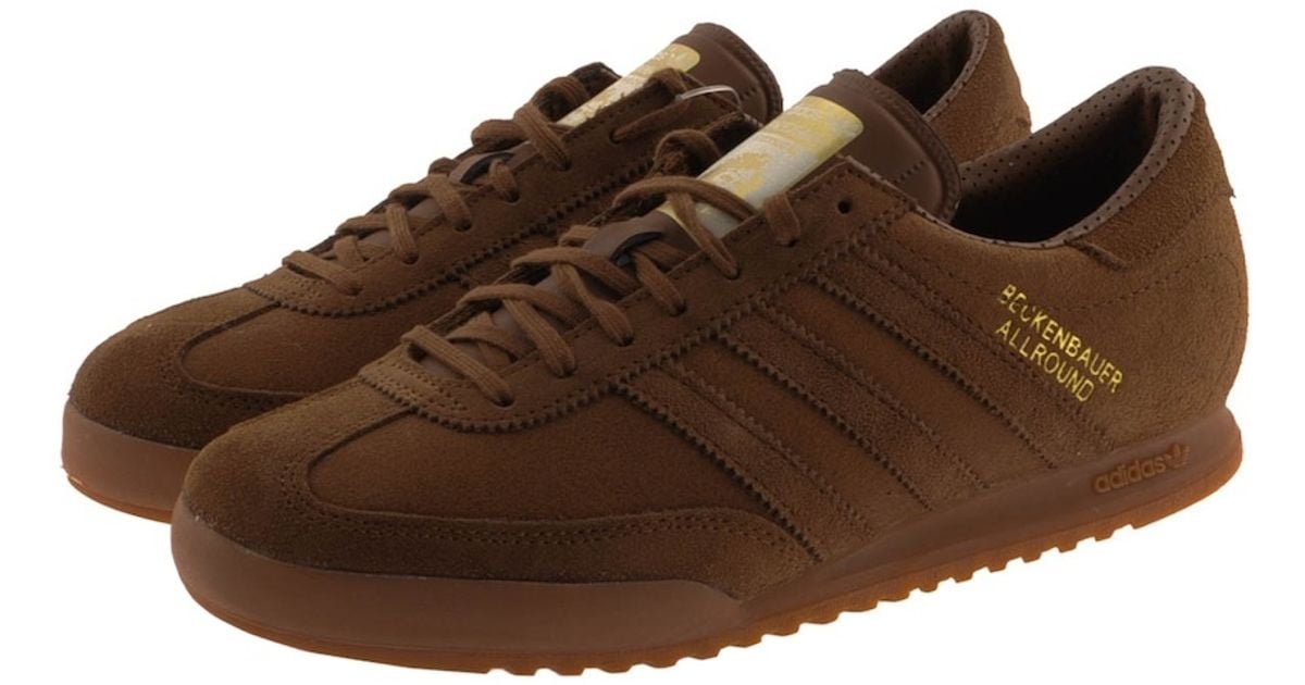 adidas beckenbauer trainers brown