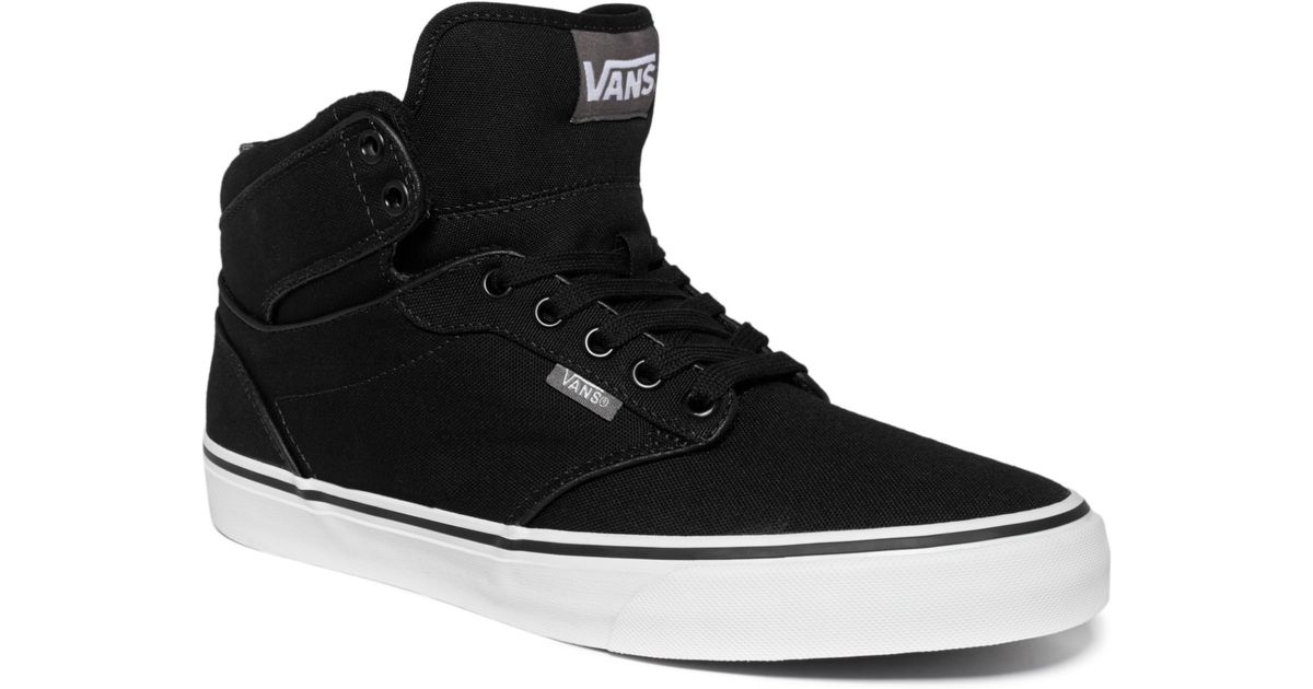 Vans Atwood Hi Sneakers in Black/White (Black) for Men | Lyst