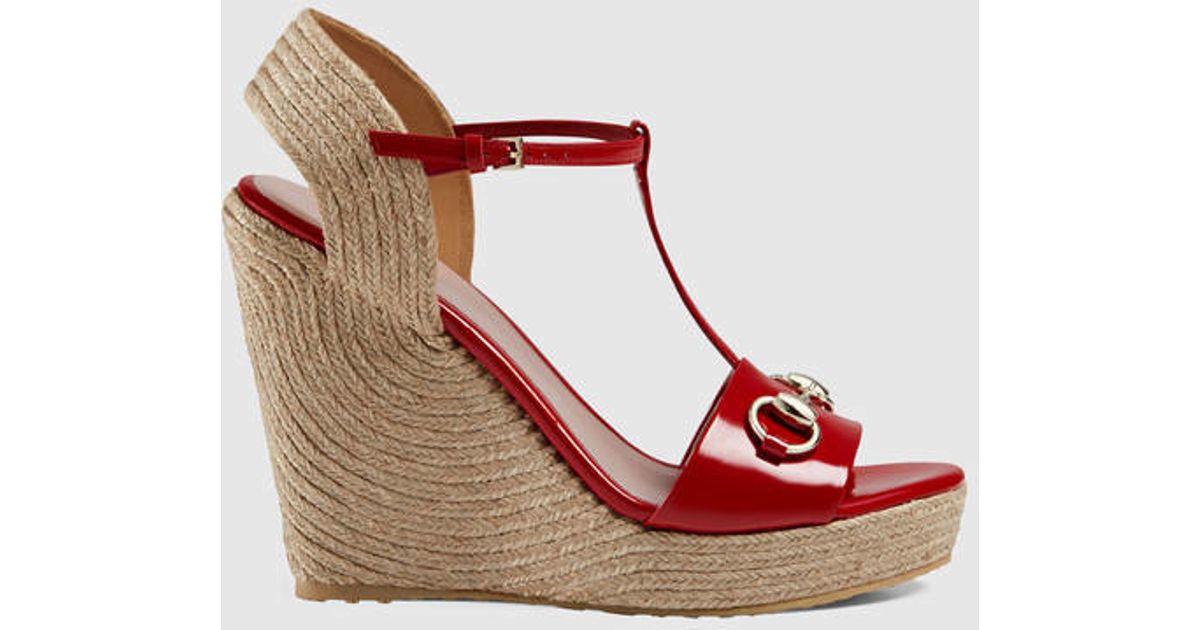 gucci horsebit wedges
