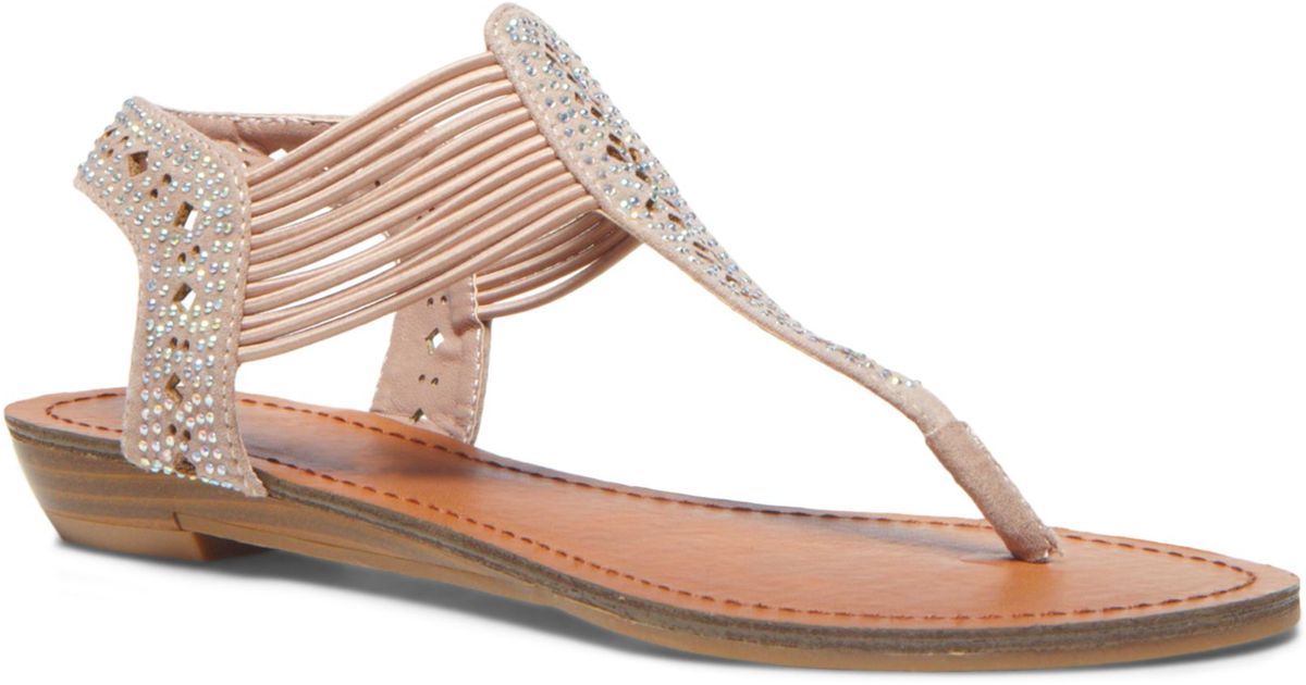 Madden Girl Taahnee Thong Sandals in Natural Lyst