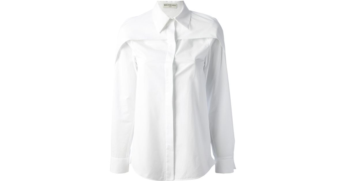 balenciaga white blouse