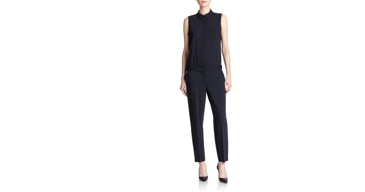 black collared jumpsuit
