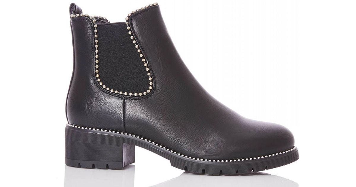 stud trim chelsea boots